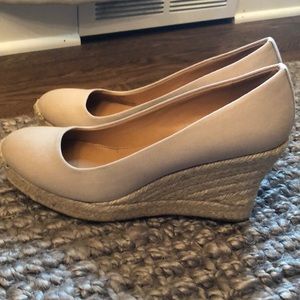 J. crew Canvas Espadrille Wedges